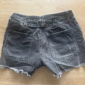 Free People Faded Black Shorts with Buckle
